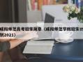 咸阳师范高考招生简章（咸阳师范学院招生计划2021）