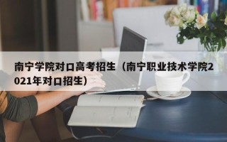 南宁学院对口高考招生（南宁职业技术学院2021年对口招生）