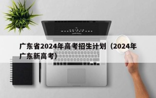 广东省2024年高考招生计划（2024年广东新高考）