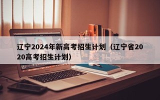 辽宁2024年新高考招生计划（辽宁省2020高考招生计划）